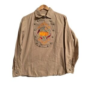 Scully Western M Long-Sleeve Button-Down Shirt Western Pumpkin Renaissance Fall